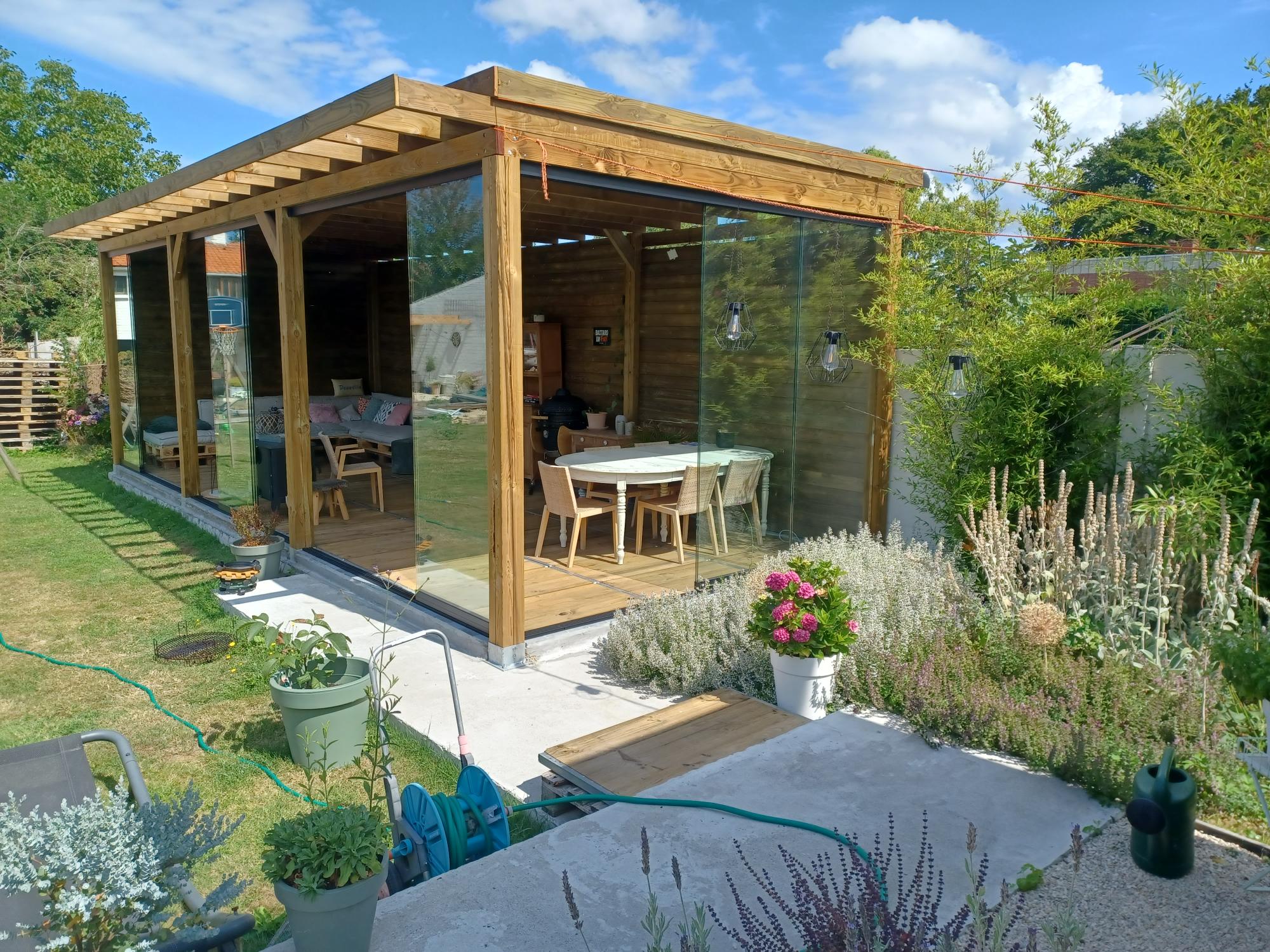 Terrassenüberdachung Installation