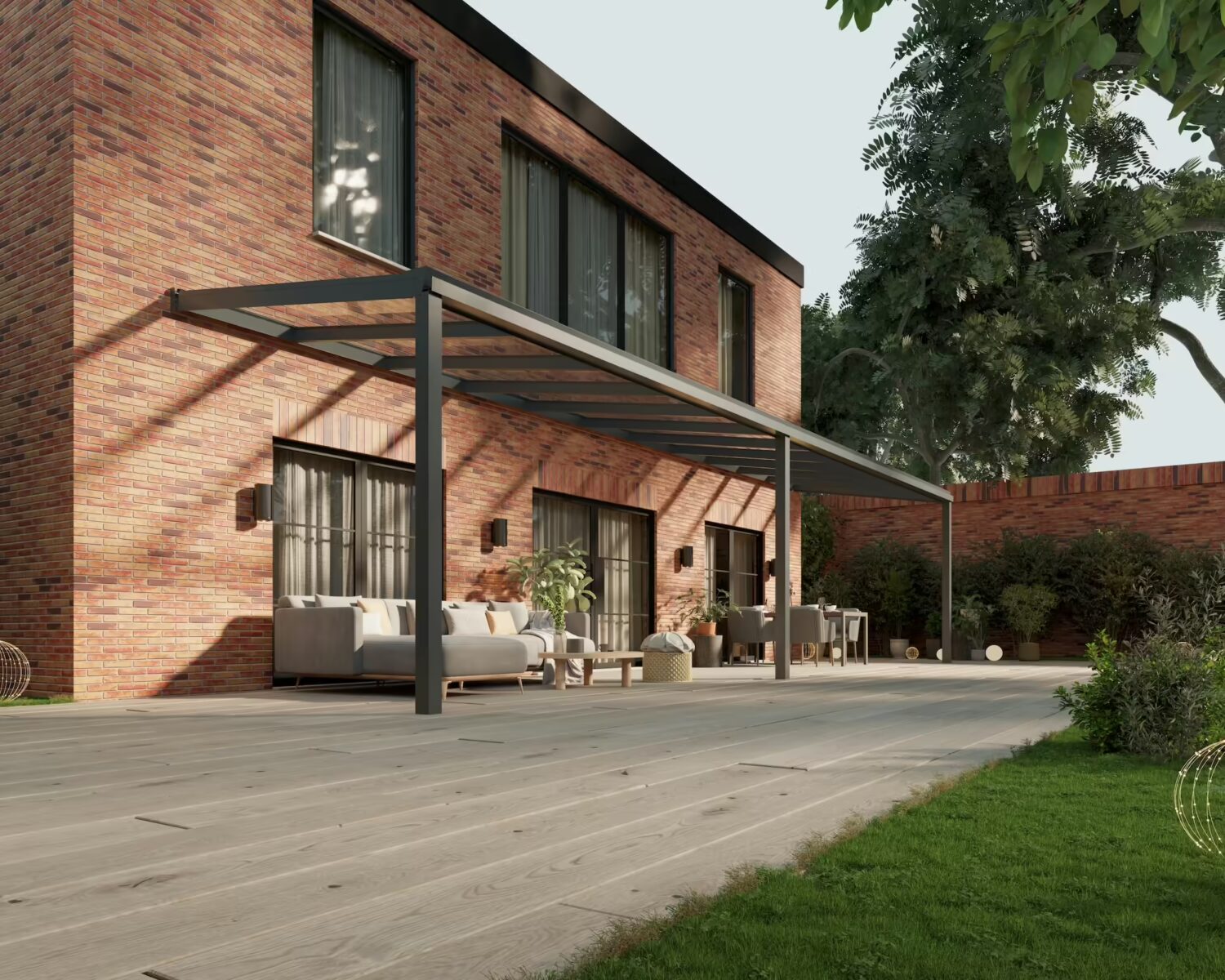 terrassenüberdachung-Glasdach-11x2,5m-Anthrazit-Klar-modern25_BottomLeftPerspective