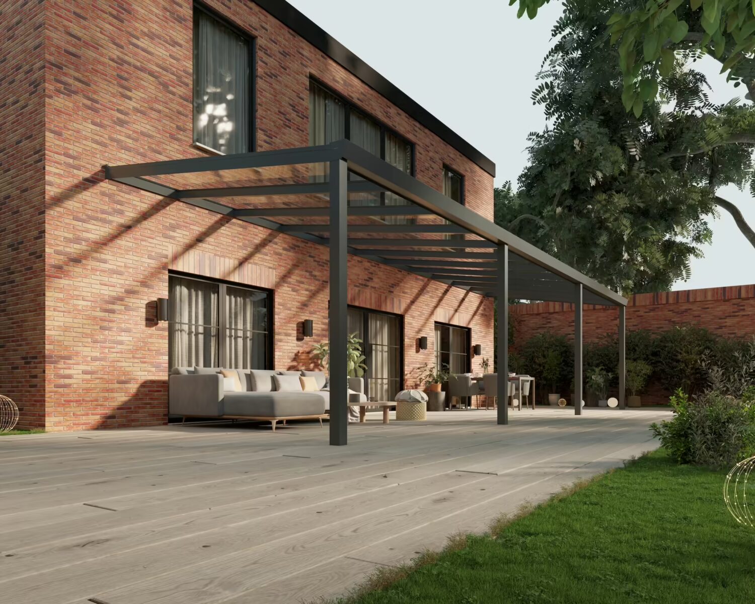 terrassenüberdachung-Glasdach-11x3,5m-Anthrazit-Klar-modern25_BottomLeftPerspective