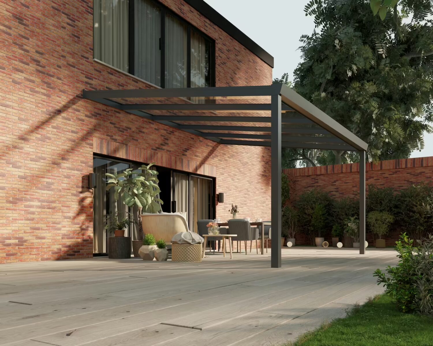 terrassenüberdachung-Glasdach-5x4m-Anthrazit-Klar-modern25_BottomLeftPerspective