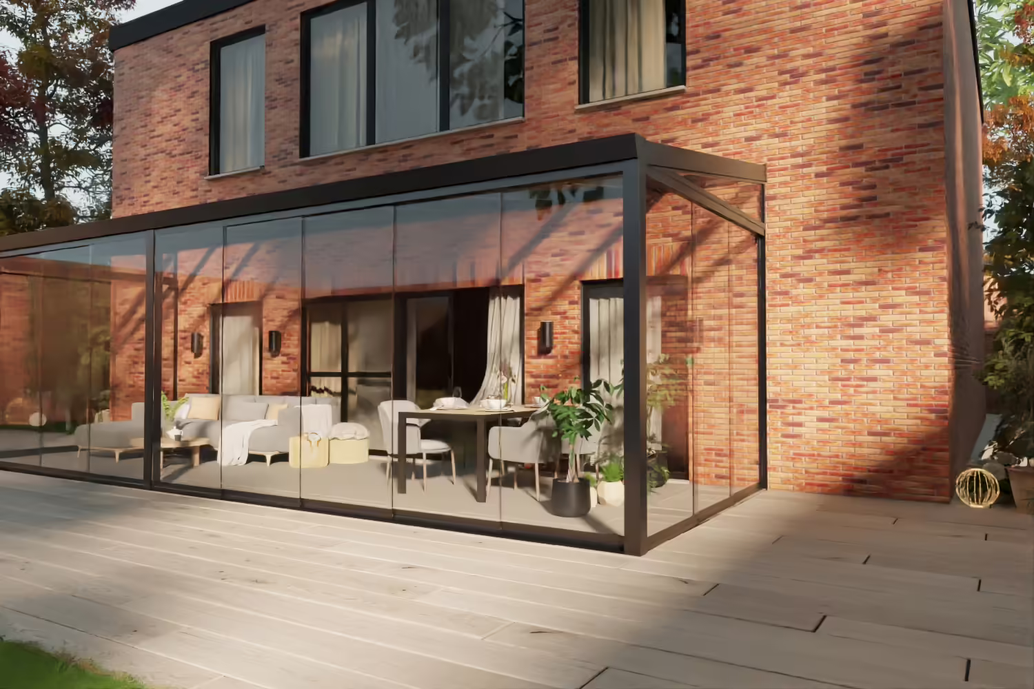 Aluminium-Pergola mit Preisübersicht in modernem Garten