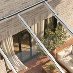Terrassenüberdachung Plus 5,03 x 3,0 Meter Mattweiß Klarglas moderne Rinne – Dachmaterial