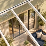 Terrassenüberdachung Glasdach 6,03 x 4,0 Meter Matt weiß – Produktansicht 3