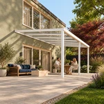 Terrassenüberdachung Glasdach 6,03 x 4,0 Meter Matt weiß – Produktansicht 6