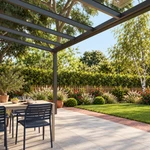 Terrassenüberdachung Plus 9,03 x 3,0 Meter Anthrazit Klarglas moderne Rinne – Unteransicht