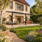 Terrassenüberdachung Glasdach 9,03 x 3,0 Meter Mattschwarz – Produktansicht 5