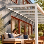 Terrassenüberdachung Glasdach 9,03 x 3,0 Meter Matt weiß – Produktansicht 5