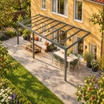 Terrassenüberdachung Plus 9,03 x 3,5 Meter Anthrazit Klarglas moderne Rinne – Dachansicht