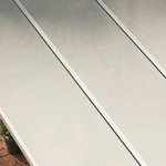 Terrassenüberdachung Plus 3,03 x 2,5 Meter Mattweiß Opal-Polycarbonat moderne Rinne – Dachmaterial
