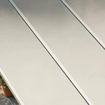 Terrassenüberdachung Plus 6,03 x 3,5 Meter Mattweiß Opal-Polycarbonat moderne Rinne – Dachmaterial