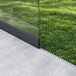 1-spurige Glasschiebewand Anthrazit