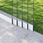 5-spurige Glasschiebewand Mattweiß