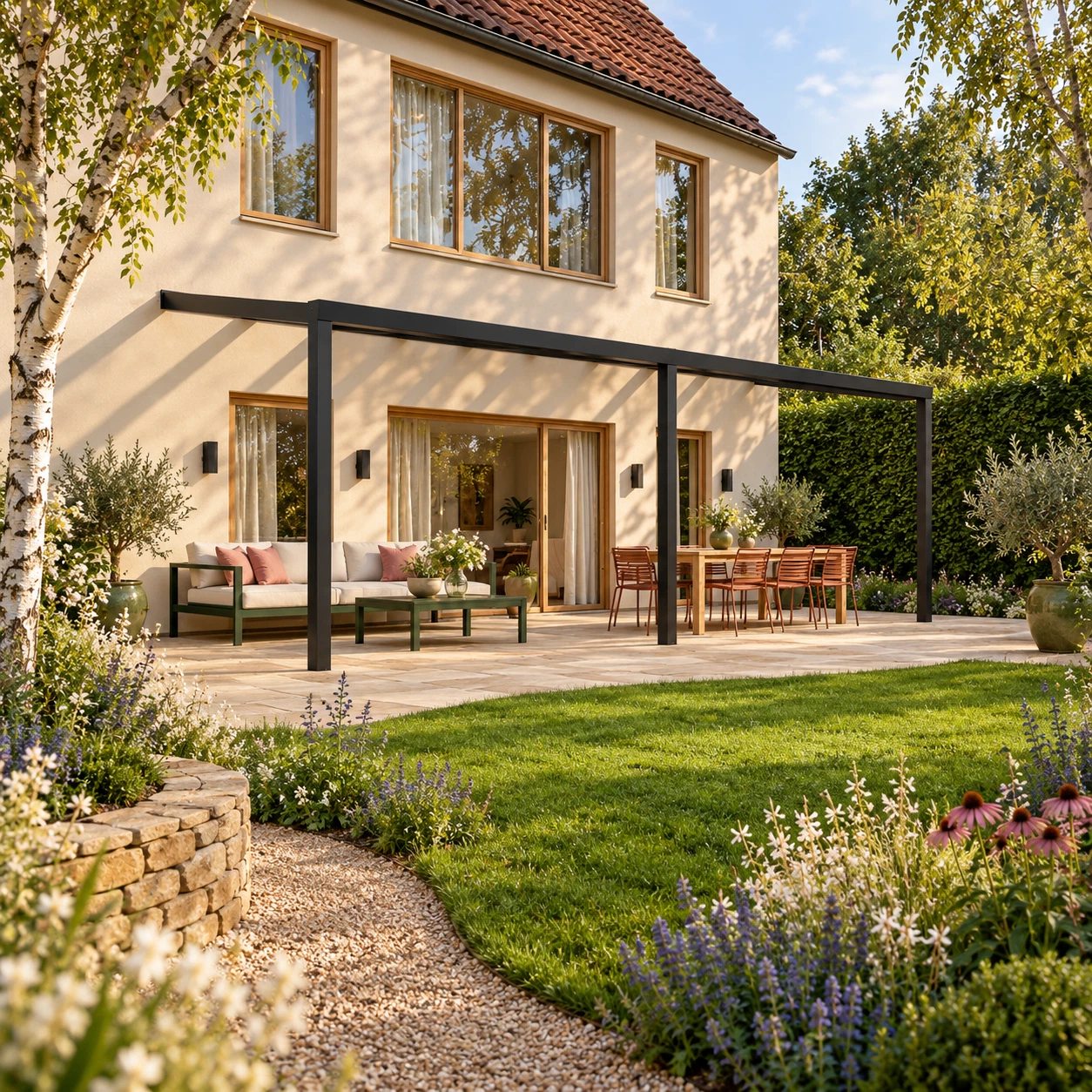 Terrassenüberdachung Glasdach 9,03 x 3,0 Meter Mattschwarz – Produktansicht 1 Terrassenüberdachung Glasdach 9,03 x 3,0 Meter Mattschwarz – Produktansicht 1