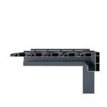Lamellendach Premium 4 x 3.5 Meter Anthrazit – Lamellenstellung 0°